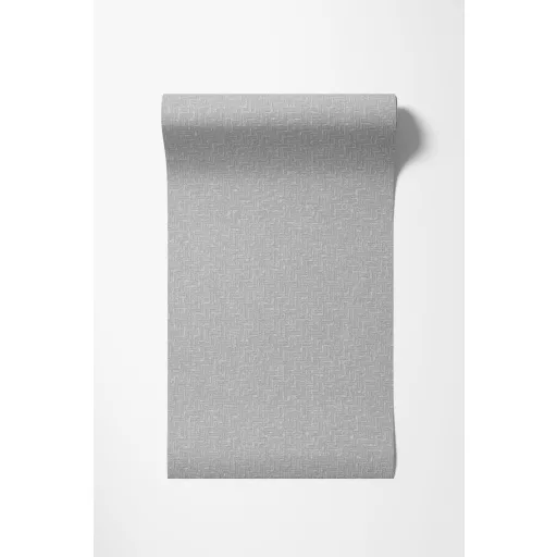 Elegáns, halványszürke árnyalatú tapéta finom, szövethatású geometrikus struktúrával  10x0,53m