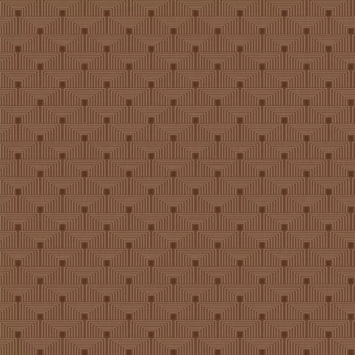 Stílusos geometrikus mintás tapéta art deco hangulattal vörös-barna szinben