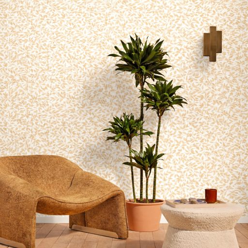 Elegáns levél mintás tapéta – természet ihlette dekor tapéta