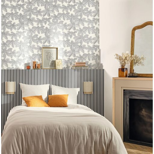 Fekete-fehér csíkos tapéta – modern grafikus csíkos tapéta