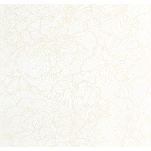 Elegáns ginkgo levél mintás tapéta – modern botanikus  dekortapéta , fehér - krém színben