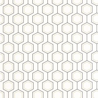   Geometrikus hatszög mintás tapéta – modern hexagon design