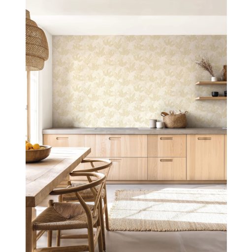 Arany levél mintás tapéta – elegáns botanikus design