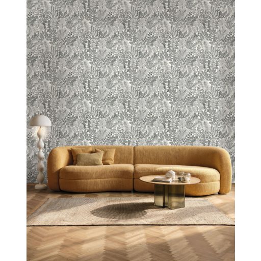 Elegáns levélmintás design tapéta – modern botanikus mintázatú dekor tapéta