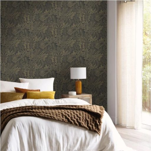 Elegáns levélmintás design tapéta – modern botanikus mintázatú dekor tapéta