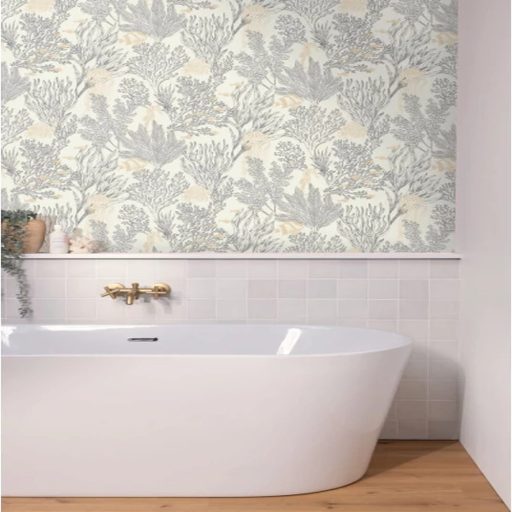 Tengeri mintás design tapéta – korall, hal és medúza motívumos dekor tapéta