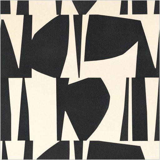 Modern geometrikus tapéta – elegáns krém és fekete absztrakt mintás fali dekor panel 2,5mx2.5m