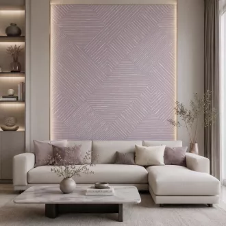   Modern, rózsaszín posztertapéta látványos geometrikus vonalmintával. 2,12x 2,70m
