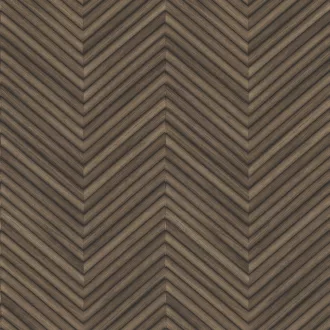   Halszálka fa hatású designer tapéta – modern parketta mintás dekor falburkolat fekete-barna árnyalat