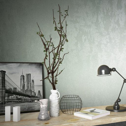 Világos kék strukturált betonhatású tapéta – világos modern faldekoráció