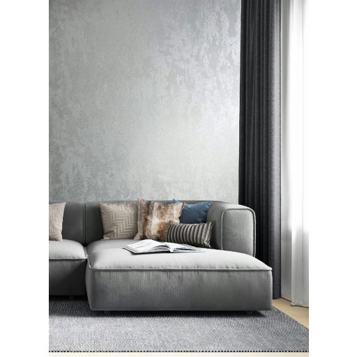 Világosszürke strukturált betonhatású tapéta – modern faldekoráció