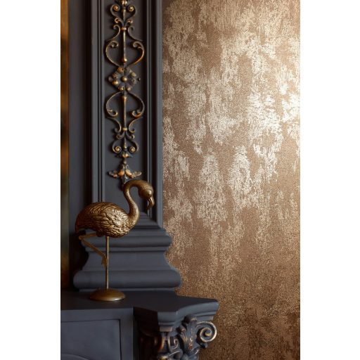 Meleg barna strukturált falhatású tapéta – modern betonhatású dekor tapéta