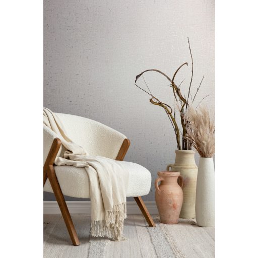 Világos greige szövethatású tapéta – elegáns textil hatású faldekoráció