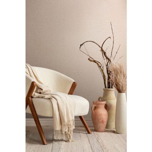 Meleg bézs szövethatású tapéta – természetes textil hatású faldekoráció