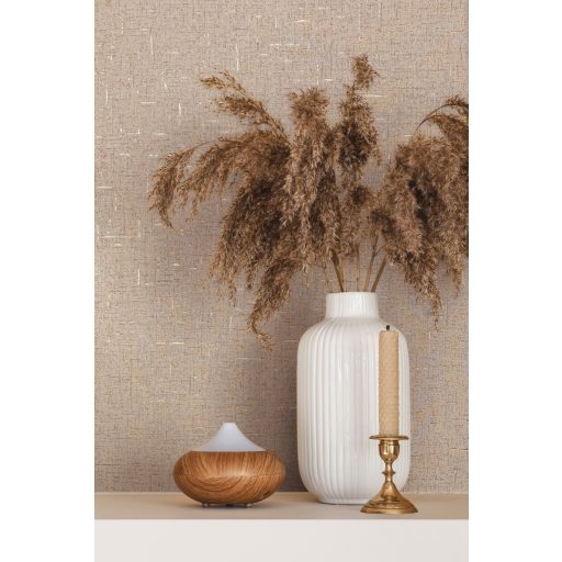 Meleg bézs szövethatású tapéta – természetes textil hatású faldekoráció