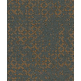   Szürke, bronz mintás tapéta bronzos geometrikus motívummal – prémium faldekoráció