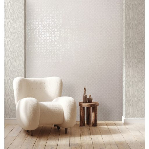 Világos dombor mintás tapéta drapp alapon – prémium geometrikus faldekoráció