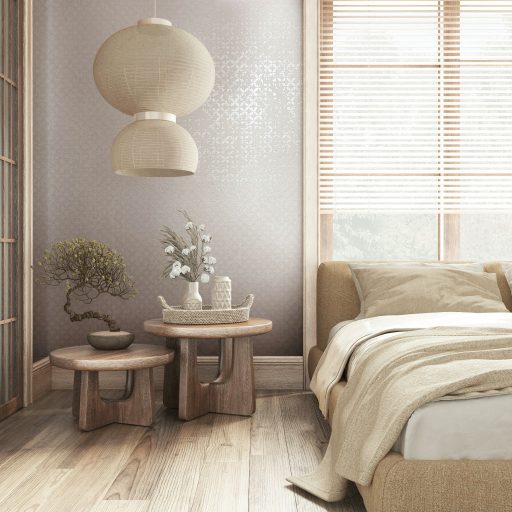 Világos dombor mintás tapéta drapp alapon – prémium geometrikus faldekoráció