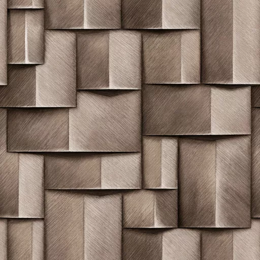 Modern barna-bézs poszter tapéta látványos, 3D hatású geometrikus mintával 1,59x 2,70m