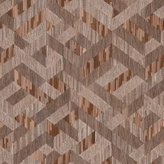   Karakteres geometrikus mintás tapéta textilhatású struktúrával -sötétbarna színben
