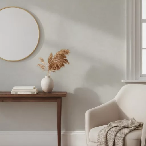 Krém színű dekorfestés hatású tapéta – modern strukturált falfelület elegáns enteriőrbe