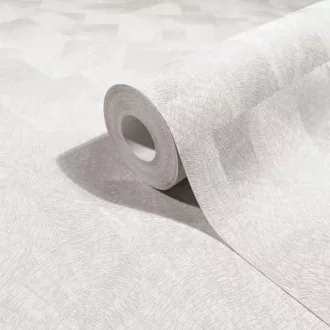   Modern törtfehér geometrikus tapéta – elegáns strukturált falfelülettel