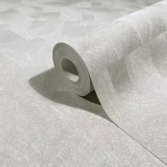   Modern szürkés beige geometrikus tapéta – elegáns strukturált falfelülettel
