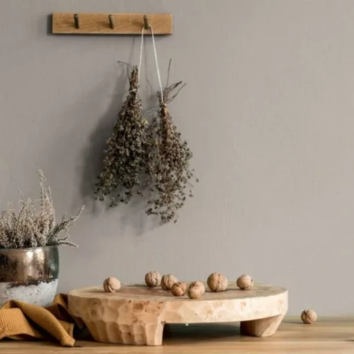 Világosbarna színű textil hatású tapéta – elegáns struktúrált tapéta modern enteriőrbe