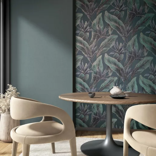 Zöld textil hatású tapéta – elegáns struktúrált tapéta modern enteriőrbe