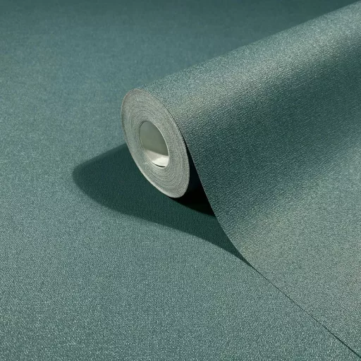 Zöld textil hatású tapéta – elegáns struktúrált tapéta modern enteriőrbe