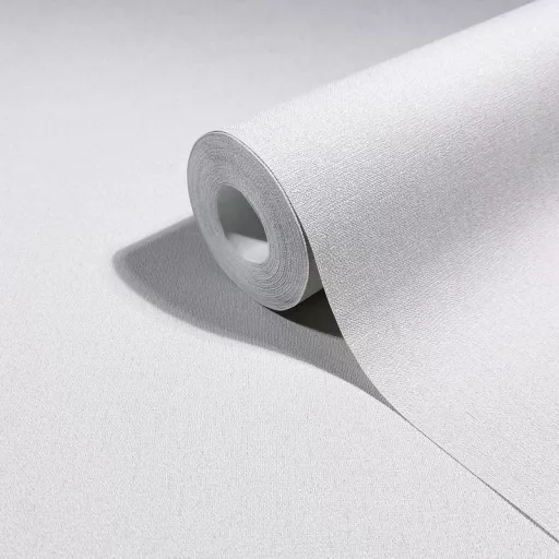 Fehér színű textil hatású tapéta – elegáns struktúrált tapéta modern enteriőrbe