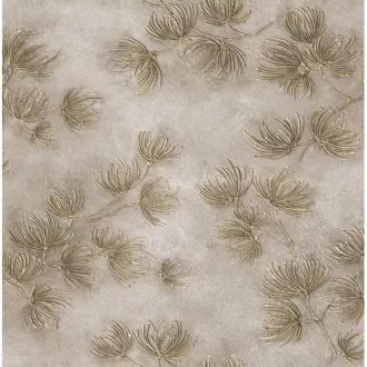   Elegáns, finoman strukturált felületű tapéta arany leveles mintával