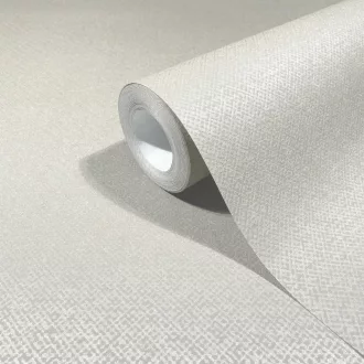   Elegáns, textilhatású tapéta finom mintázattal, fehér árnyalatban 10x0.7m