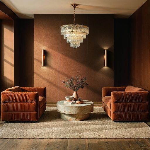 Különleges, természetes apró parafaszemcsés tapéta , agyagos textúrával terrakotta színben 10m x 0,70m