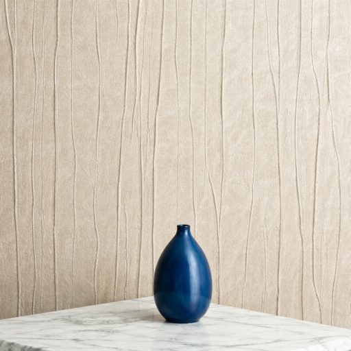 Exkluzív megjelenésű design tapéta különleges gyűrt felületi struktúrával beige árnyalatban 10m x 0,70m