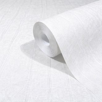   Exkluzív megjelenésű design tapéta különleges gyűrt felületi struktúrával hófehér árnyalatban 10m x 0,70m