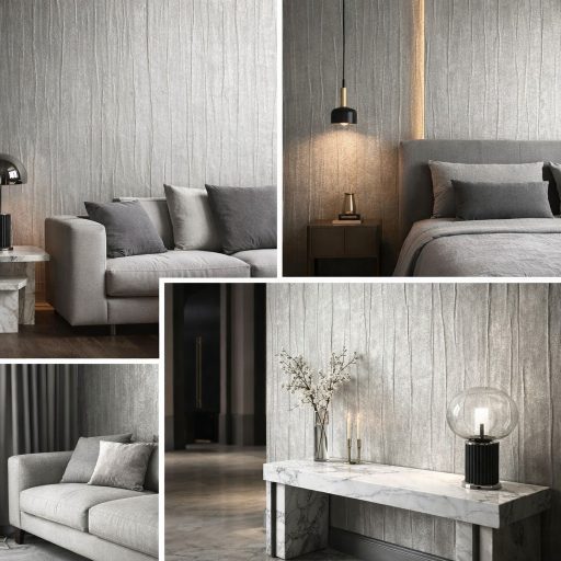 Exkluzív megjelenésű design tapéta különleges gyűrt felületi struktúrával gyöngyfehér árnyalatban 10m x 0,70m