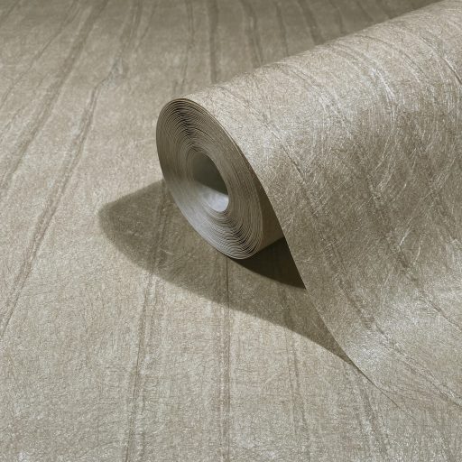 Exkluzív megjelenésű design tapéta különleges gyűrt felületi struktúrával taupe árnyalatban 10m x 0,70m