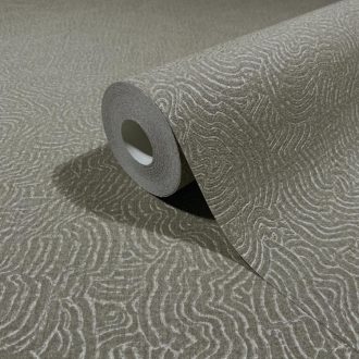   Prémium organikus hullámmintás design tapéta – dombornyomott felületi struktúrával szürke árnyalatban 10m x 0,70m