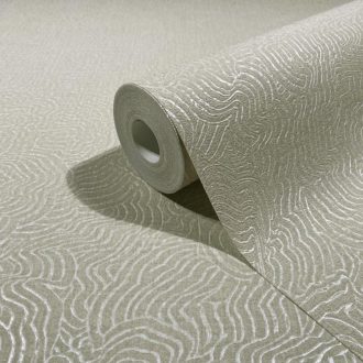   Prémium organikus hullámmintás design tapéta – dombornyomott felületi struktúrával beige árnyalatban 10m x 0,70m