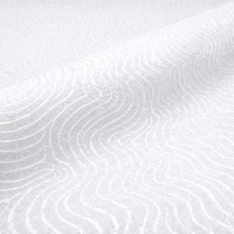   Prémium organikus hullámmintás design tapéta – dombornyomott felületi struktúrával fehér színben 10m x 0,70m