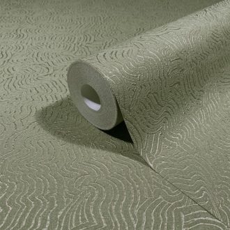  Prémium organikus hullámmintás design tapéta – dombornyomott felületi struktúrával zöld árnyalatban 10m x 0,70m