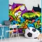 Színes graffiti poszter tapéta – street art mintával 2,12x 2,8m