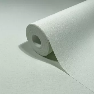   Halványzöld egyszínű tapéta finom  textil struktúrával – modern pasztell fali tapéta 0,53x10m