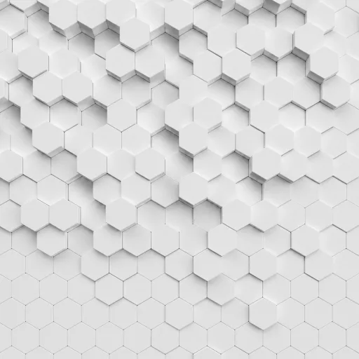 Modern szürke poszter tapéta látványos, 3D hatású geometrikus, méhsejt mintával 2,12x 2,70m