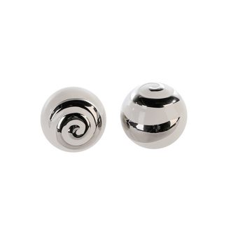 Fehér,ezüst színű dekorációs gömb