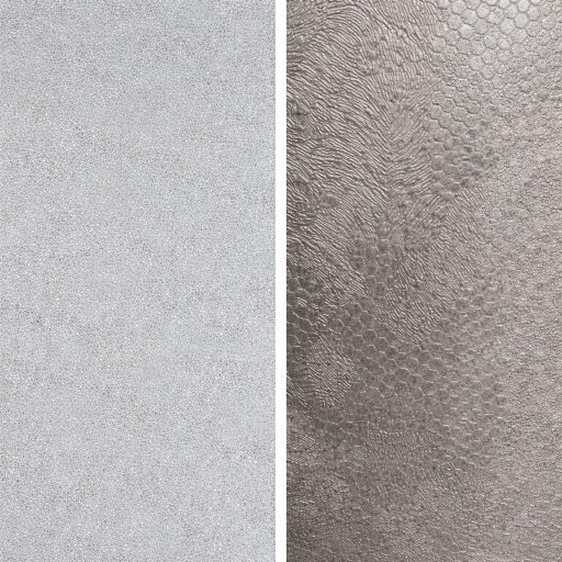 Letisztult, modern tapéta apró  3D hatszög mintával és strukturált felülettel ezüst színben