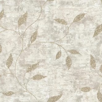   Modern levélmintás tapéta különleges, enyhén texturált felülette szürke-beige színben