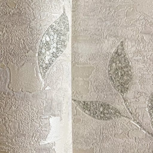 Modern levélmintás tapéta különleges, enyhén texturált felülette szürke-beige színben
