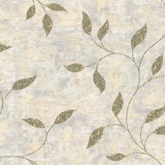   Modern levélmintás tapéta különleges, enyhén texturált felülette szürke-arany színben